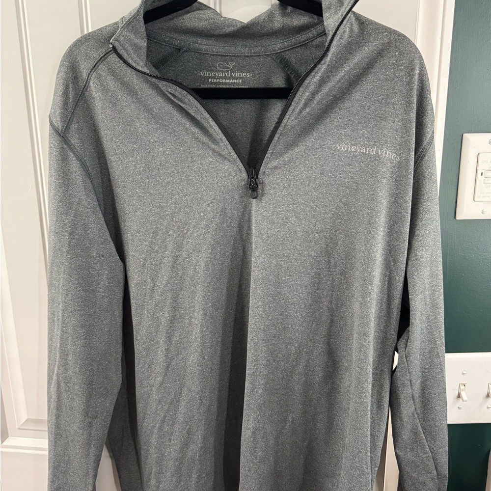 Vineyard Vines Performance Heather Gray 1/4 Zip - Grey - Medium